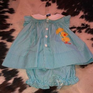 Bailey Boys Duck dress with matching bloomers